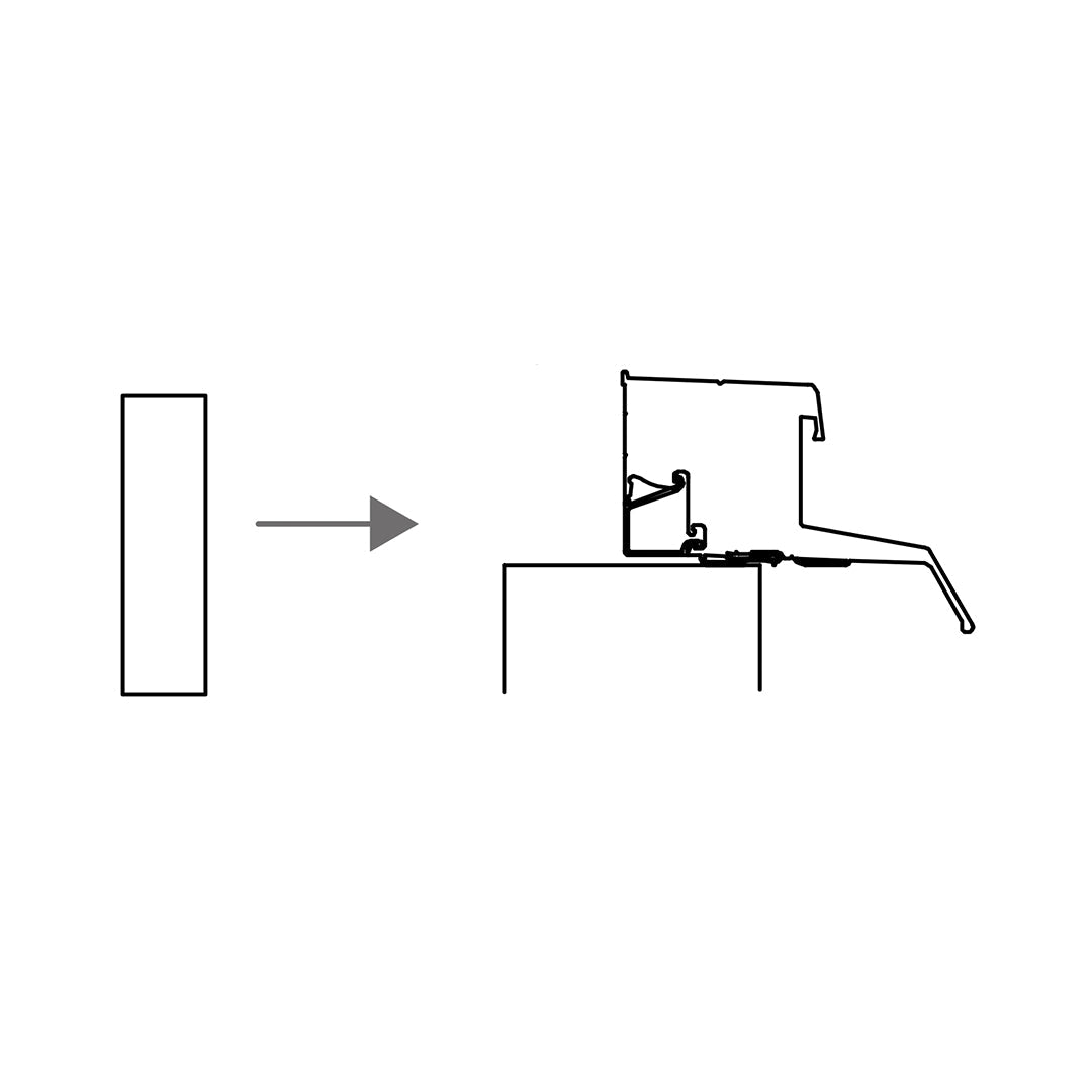 Sanierungsrahmen PVC mit Einsätzen für Lichtkuppel oder Flachdachfenster 0600 x 0800 mm