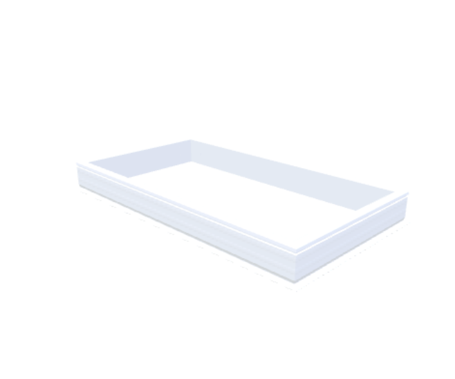 PVC-Aufsatzkranz 100x190 cm - Skylux