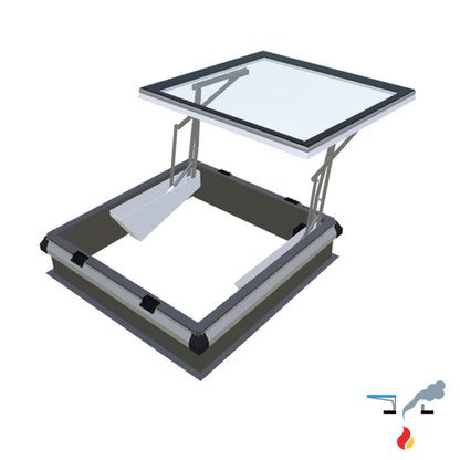 Skymax CE mit Metallaufsatzkranz 30 cm met iWindow2 1100 x 1100 mm