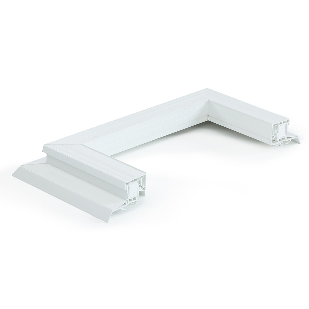 Sanierungsrahmen PVC mit Einsätzen für Lichtkuppel oder Flachdachfenster 0800 x 2200 mm