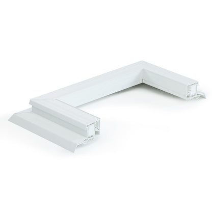 Sanierungsrahmen PVC mit Einsätzen für Lichtkuppel oder Flachdachfenster 0400 x 3000 mm