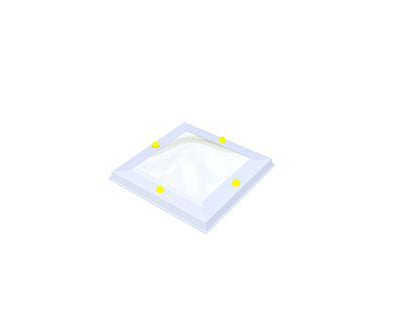 Skylux Lichtkuppel 40x40 cm