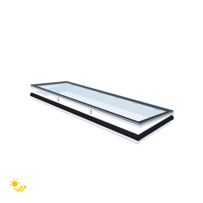iWindow Flachdachfenster Öffnend mit Solarantrieb - Komplettset 100x300 cm