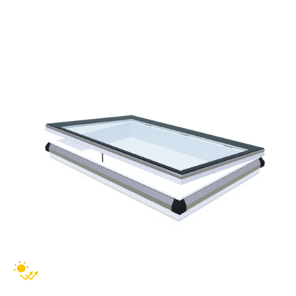 iWindow Flachdachfenster Öffnend mit Solarantrieb - Komplettset 105x165 cm