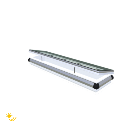 iWindow Flachdachfenster Öffnend mit Solarantrieb - Komplettset 40x190 cm