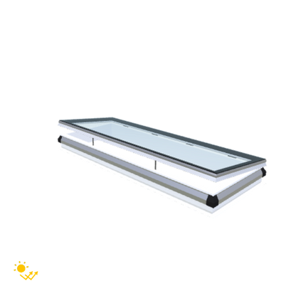 iWindow Flachdachfenster Öffnend mit Solarantrieb - Komplettset 75x225 cm