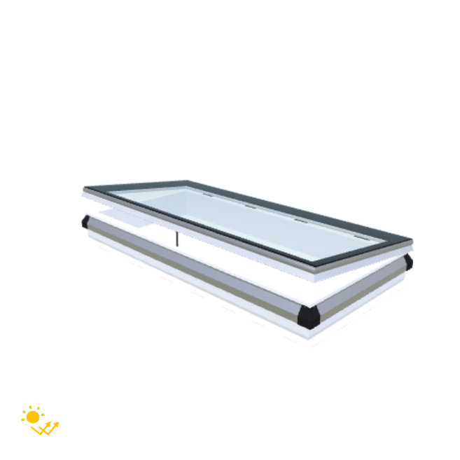 iWindow Flachdachfenster Öffnend mit Solarantrieb - Komplettset 80x180 cm