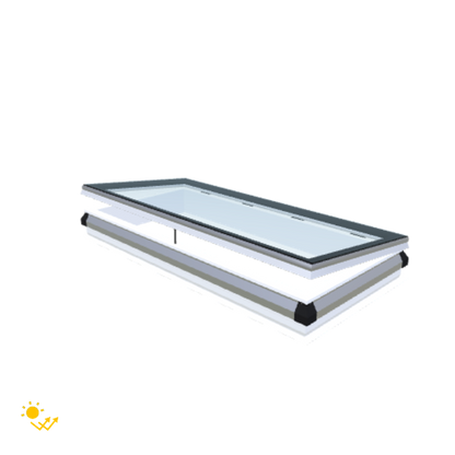 iWindow Flachdachfenster Öffnend mit Solarantrieb - Komplettset 80x180 cm