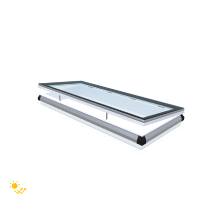 iWindow Flachdachfenster Öffnend mit Solarantrieb - Komplettset 80x200 cm
