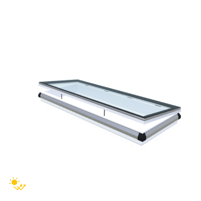 iWindow Flachdachfenster Öffnend mit Solarantrieb - Komplettset 80x220 cm