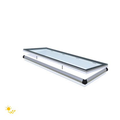 iWindow Flachdachfenster Öffnend mit Solarantrieb - Komplettset 80x220 cm