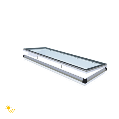iWindow Flachdachfenster Öffnend mit Solarantrieb - Komplettset 80x230 cm