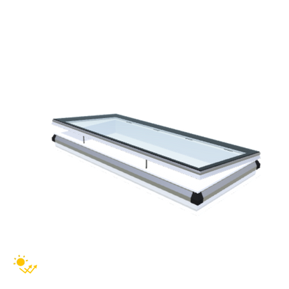iWindow Flachdachfenster Öffnend mit Solarantrieb - Komplettset 90x210 cm